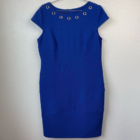 Blue Alyx Midi Dress Size 14 EUC - Picture 1 of 6